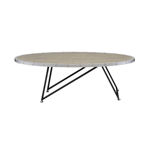 Allis - Coffee Table - Weathered Gray Oak & Metal - R&R Furniture Gallery (Fountain Valley, CA)