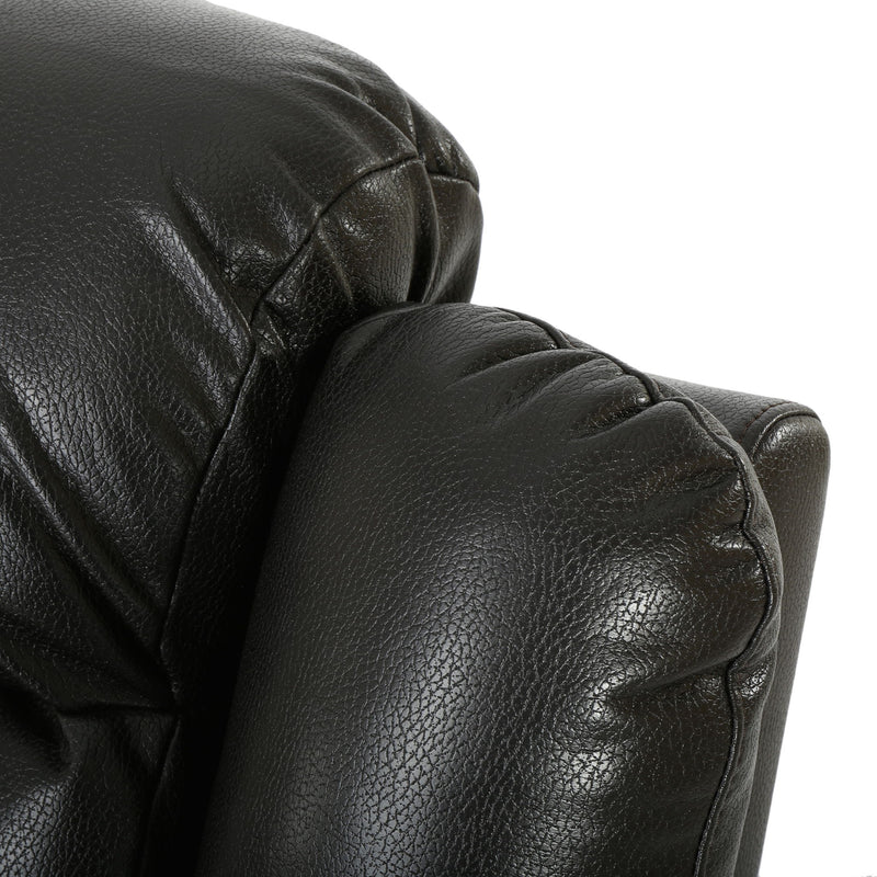Classic Design Recliner, Upholstery Recliner, Glider Recliner - Black Berry - R&R Furniture Gallery (Fountain Valley, CA)
