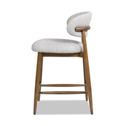 Locke - Modern Upholstered Counter Stool With Frame - Salt / Pepper - R&R Furniture Gallery (Fountain Valley, CA)