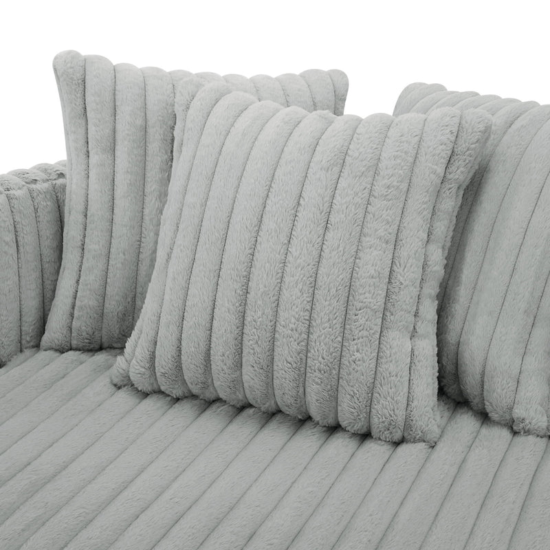 Mindy - Oversized Swivel Barrel Chair - Gray - R&R Furniture Gallery (Fountain Valley, CA)
