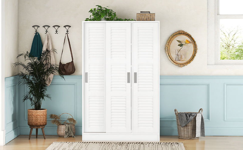 3 Door Shutter Wardrobe & Shelves - R&R Furniture Gallery (Fountain Valley, CA)