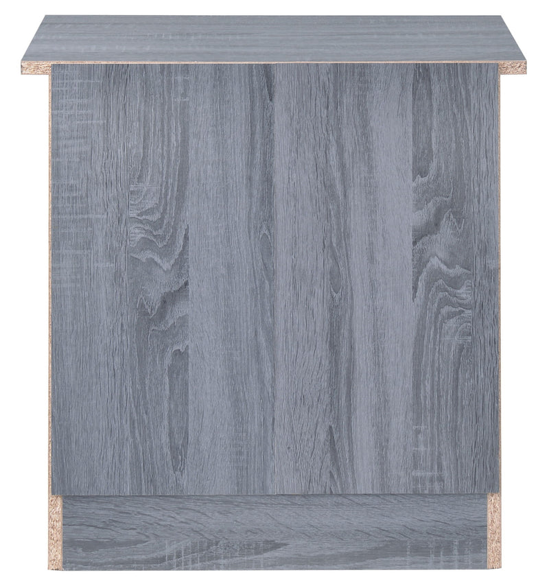 Glory Furniture Hudson accent nightstand with a sleek wooden finish and modern design, featuring a single drawer and open shelf.