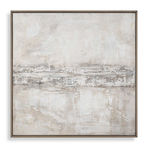 Desert Oasis - Abstract Canvas Art - Gray