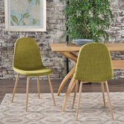 Modern Minimalist Fabric Dining Chair With Iron Legs - R&R Furniture Gallery (Fountain Valley, CA)