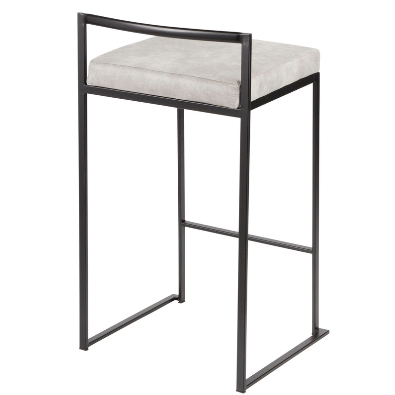 Lumi Source Fuji contemporary style stackable counter stool set with sleek design and modern finish, suitable for kitchen or bar area.