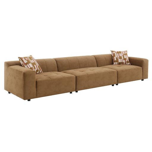 Zoey - Modular - LF Arm Chair With Pillow - Chocolate Suede - R&R Furniture Gallery (Fountain Valley, CA)