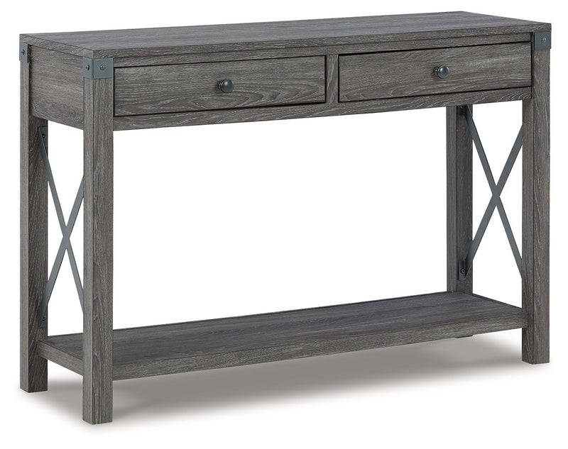 Freedan - Console Sofa Table - Grayish Brown - R&R Furniture Gallery (Fountain Valley, CA)