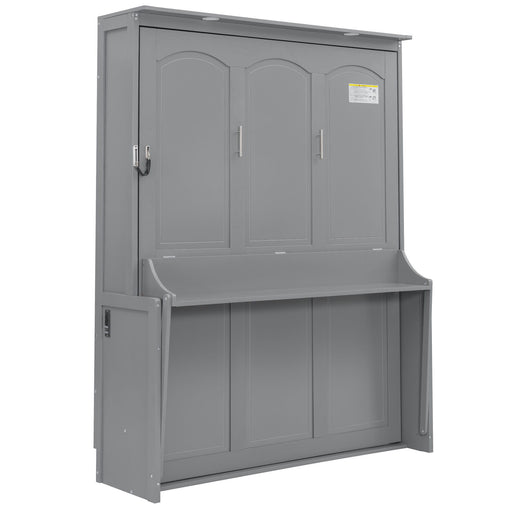 Murphy Bed With Desk, LED Lights & USB Charging Station - R&R Furniture Gallery (Fountain Valley, CA)