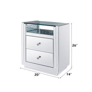 Nysa - 20" X 14" Accent Table - Mirrored & Faux Crystals - R&R Furniture Gallery (Fountain Valley, CA)