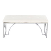 Lumi Source Constellation upholstered contemporary bench with sleek design and padded seating, ideal for modern home decor.