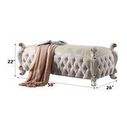 Picardy - Bench - Fabric & Antique Pearl - R&R Furniture Gallery (Fountain Valley, CA)