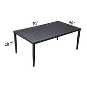 Life Outside outdoor patio dining table with tapered feet and umbrella hole, perfect for outdoor dining and gatherings