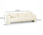 Lou - Performance Velvet Sofa - Cream - R&R Furniture Gallery (Fountain Valley, CA)