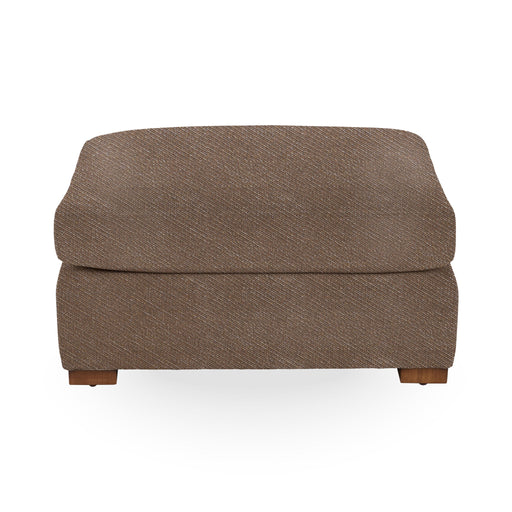 Classic Home Audrey upholstered ottoman with plush fabric and a rectangular shape, perfect as a versatile footrest or accent piece.