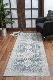 Noble - 5'3" X 7'3" Area Rug - Blue, Polyester - R&R Furniture Gallery (Fountain Valley, CA)