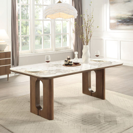 Harvey - Dining Table With Ceramic Top - Walnut - R&R Furniture Gallery (Fountain Valley, CA)