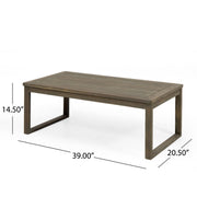 Noble House Samwell outdoor 2-piece coffee table and loveseat set with weather-resistant cushions and modern design.