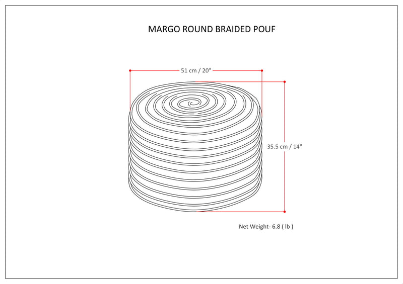 Margo - Handcrafted Round Pouf