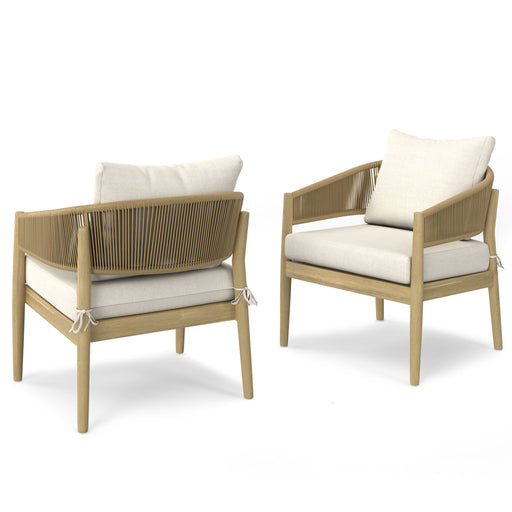 Bayshore - Outdoor Conversation Chair (Set of 2) - Natural - R&R Furniture Gallery (Fountain Valley, CA)