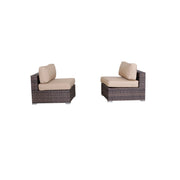 Wide Armless Outdoor Chairs With Cushions (Set of 2) - R&R Furniture Gallery (Fountain Valley, CA)