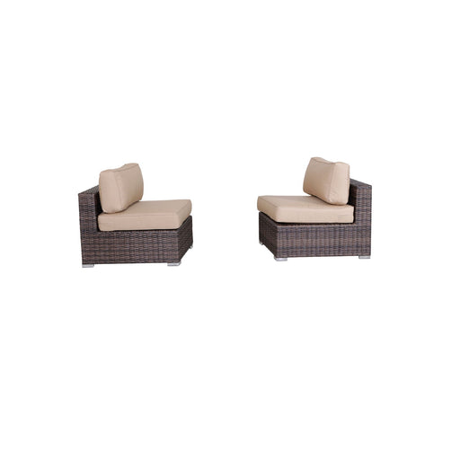 Wide Armless Outdoor Chairs With Cushions (Set of 2) - R&R Furniture Gallery (Fountain Valley, CA)