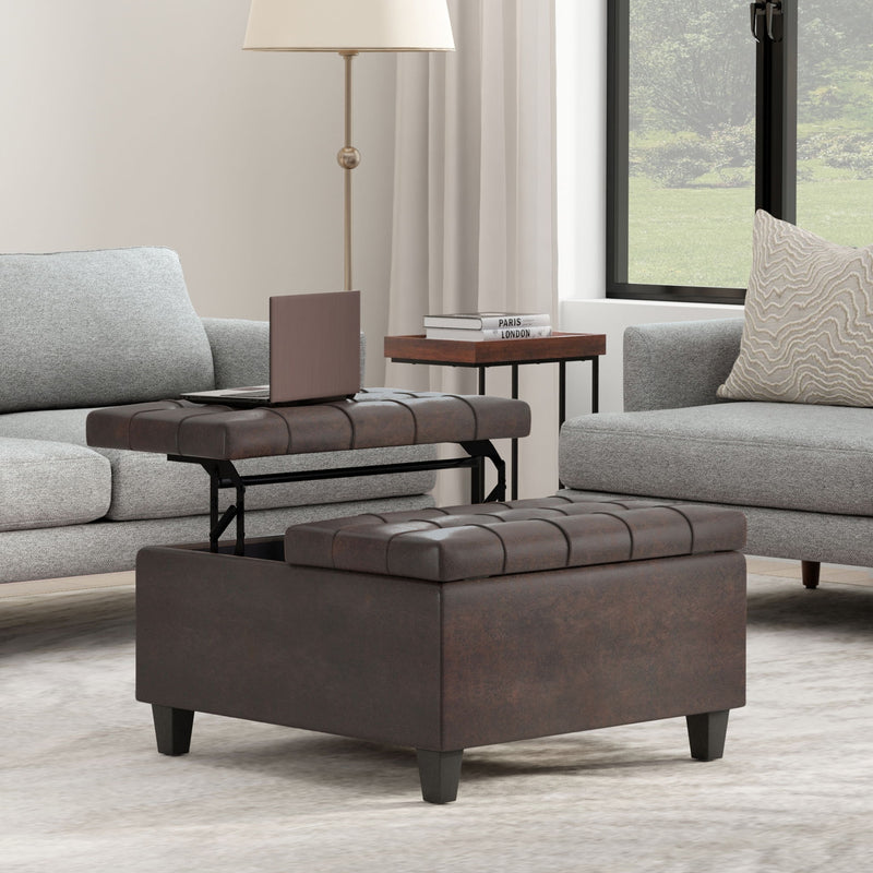 Harrison - Upholstered Coffee Table Storage Ottoman - R&R Furniture Gallery (Fountain Valley, CA)
