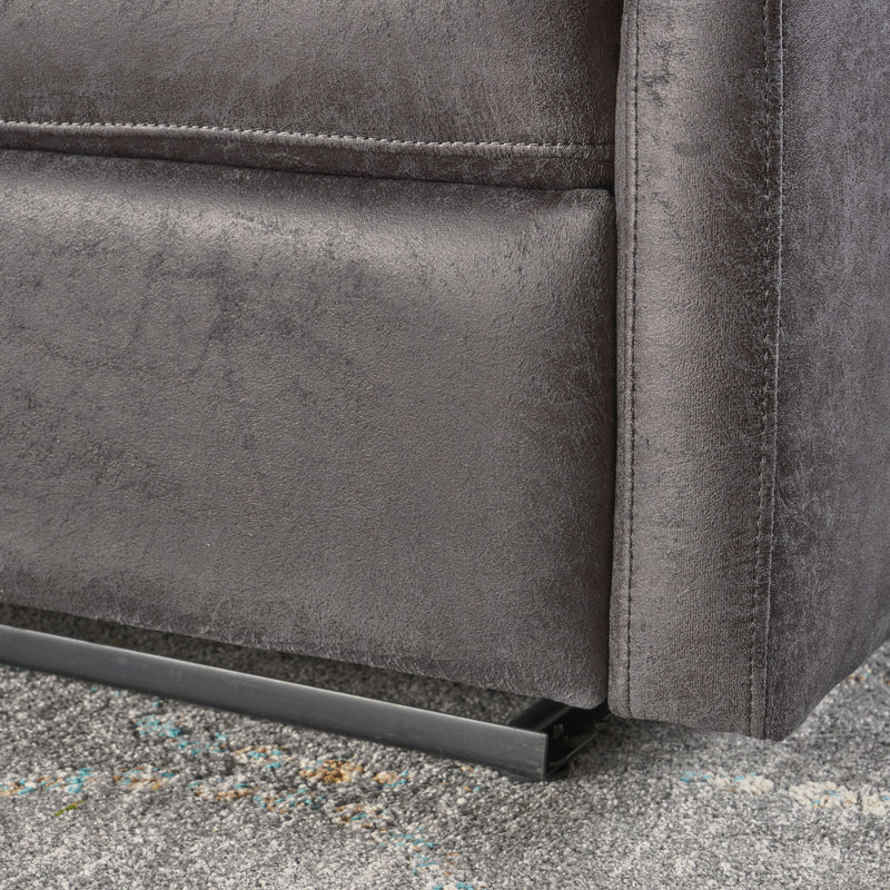 Alma - Contemporary Upholstered Loveseat Recliner - Slate - R&R Furniture Gallery (Fountain Valley, CA)