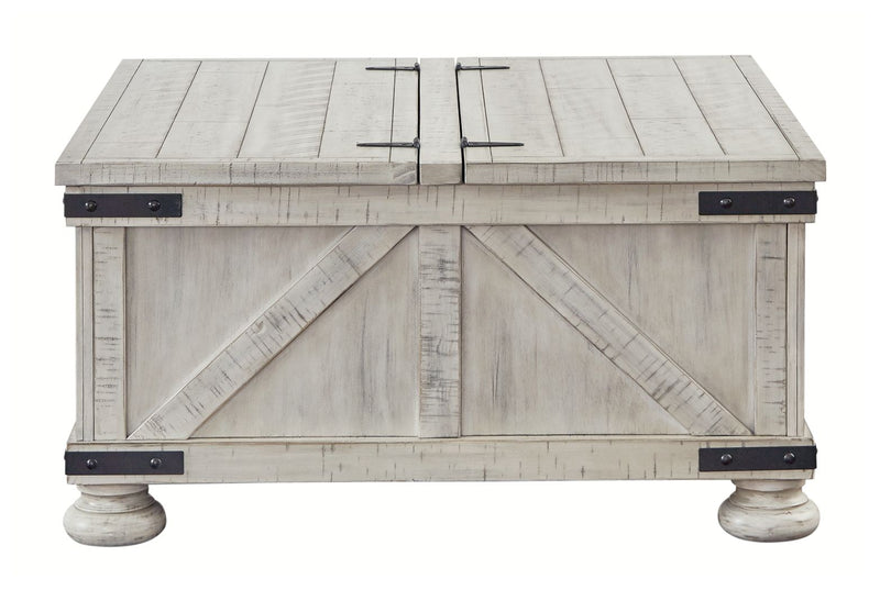 Carynhurst - Cocktail Table with Storage - Whitewash - R&R Furniture Gallery (Fountain Valley, CA)