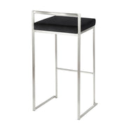 Lumi Source Fuji contemporary stackable barstool set with sleek modern design and wooden seats.