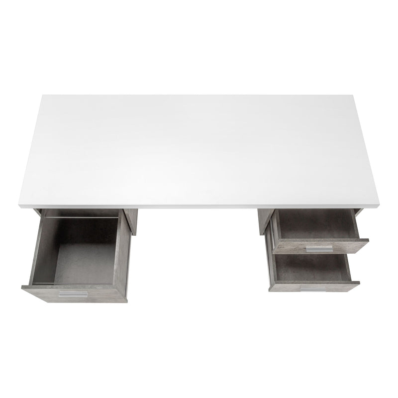 Computer Desk For Home Office, Laptop, Left, Right Set - Up, Storage Drawers, Contemporary & Modern - R&R Furniture Gallery (Fountain Valley, CA)