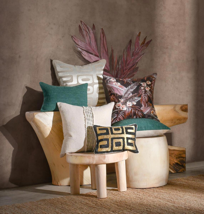 Radiant Oasis - 22" x 22" Makana Pillow - Brown