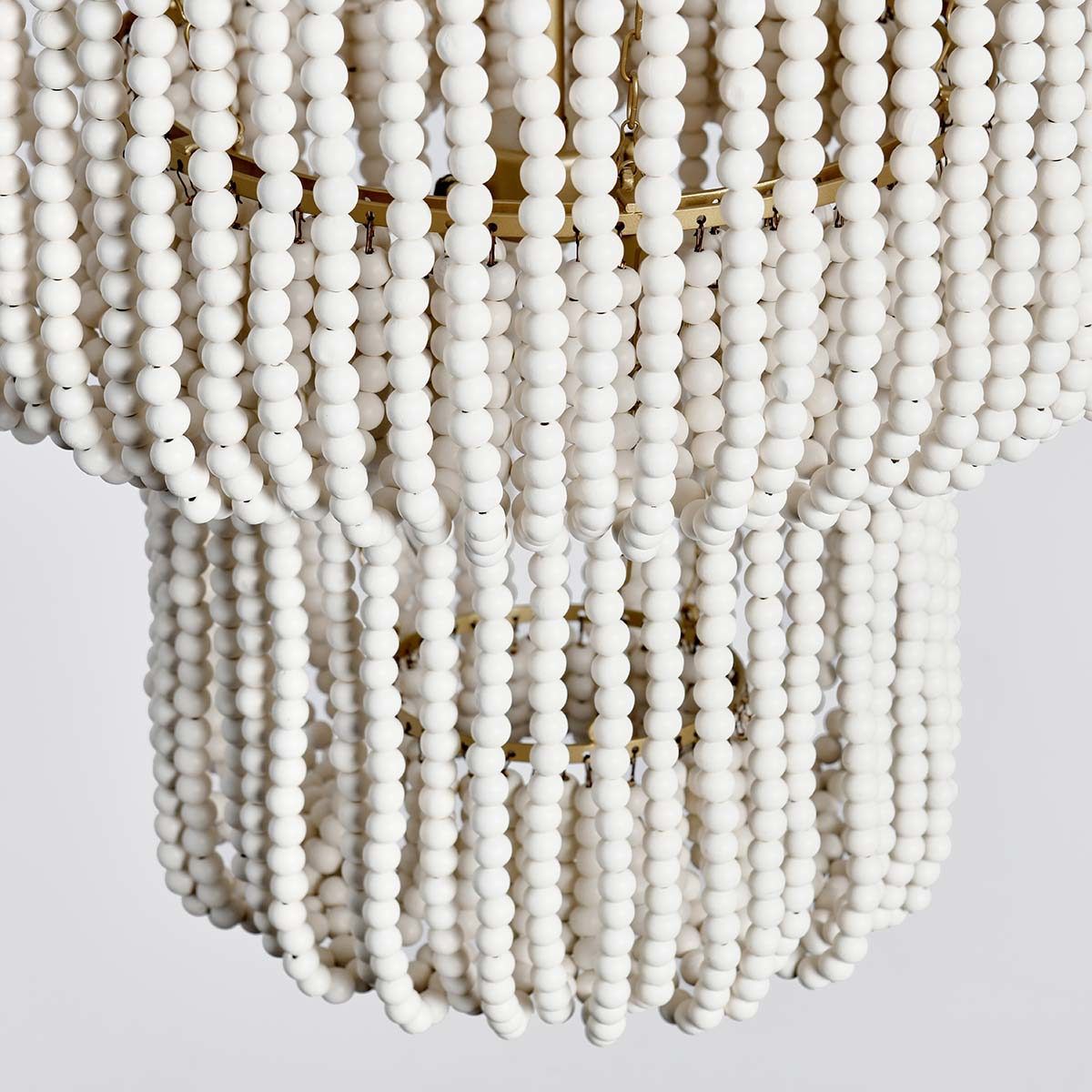 Amanda - Beaded Chandelier - White - R&R Furniture Gallery (Fountain Valley, CA)
