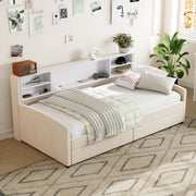 Luxurious Upholstered Platform Bed With Storage Drawers - R&R Furniture Gallery (Fountain Valley, CA)