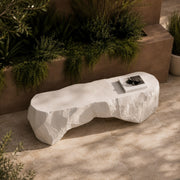 Kamet - Modern Cream Concrete Bench — view 5