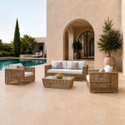 Ko Tao - Outdoor Beige + Wicker Sofa Set — view 3