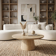 Velma - Modern Travertine Marble Coffee Table — view 3