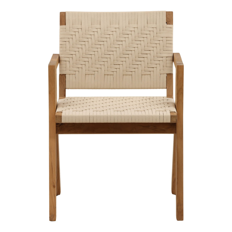 Mesa - Outdoor Dining Chair - Cream And Natural