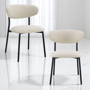 Jirina - Side Chair (Set of 2) - Beige Chenille - R&R Furniture Gallery (Fountain Valley, CA)