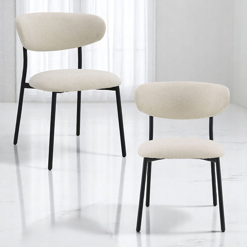 Jirina - Side Chair (Set of 2) - Beige Chenille - R&R Furniture Gallery (Fountain Valley, CA)