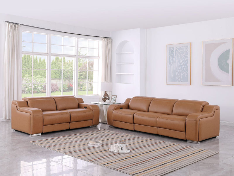 1116 - 5-Piece Modular Power Reclining Sofa And Loveseat Set In With 4 Power Recliners & Power Headrests - R&R Furniture Gallery (Fountain Valley, CA)