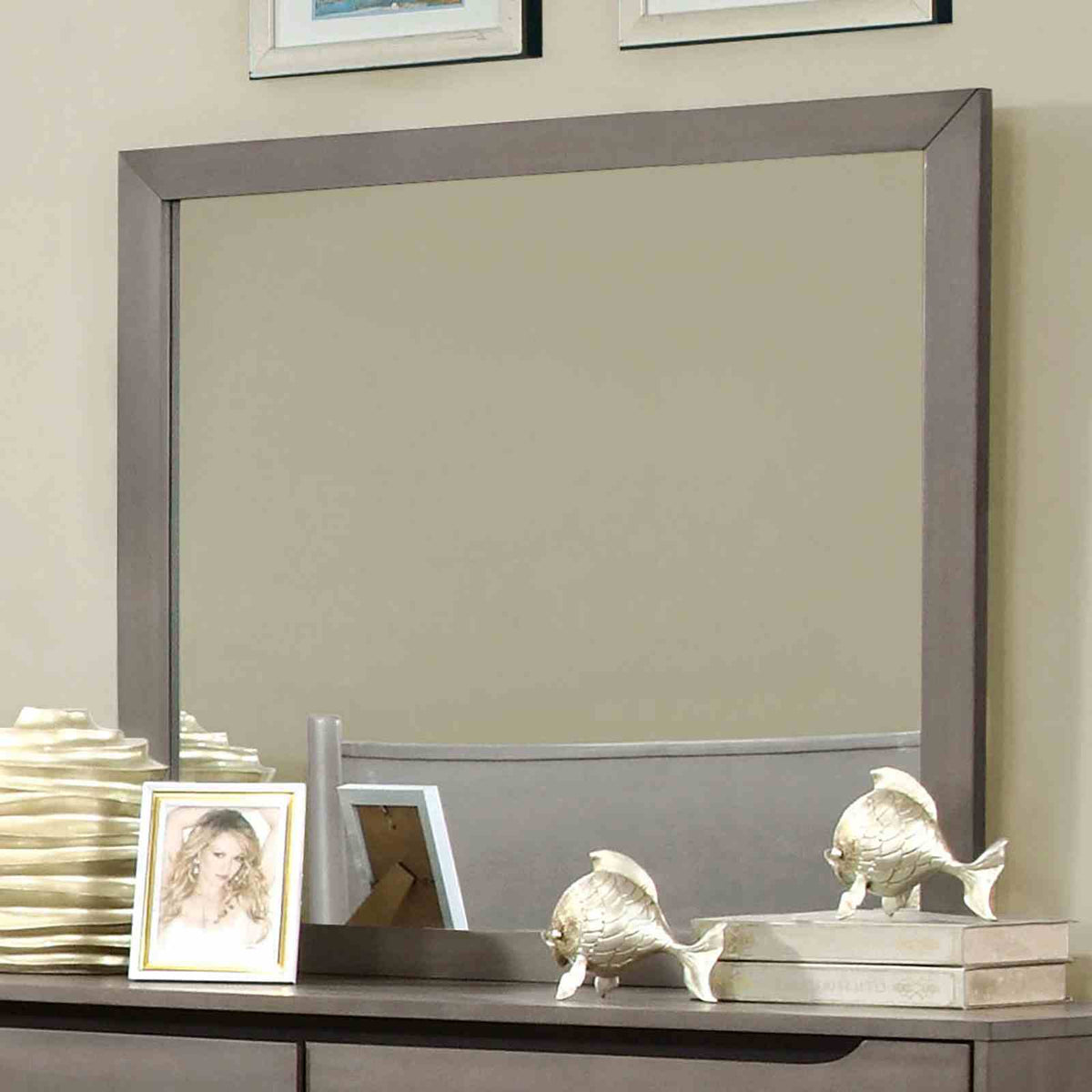 Lennart - Rectangular Mirror, Gray