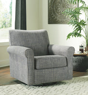 Renley - Swivel Glider Accent Chair - Ash - R&R Furniture Gallery (Fountain Valley, CA)