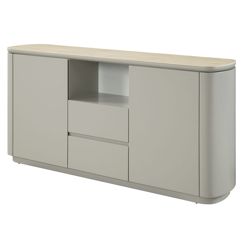 Ingram - Server - Ceramic Top & Light Gray - R&R Furniture Gallery (Fountain Valley, CA)