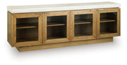 Adanworth - Accent Cabinet - Light Brown / Gray - R&R Furniture Gallery (Fountain Valley, CA)