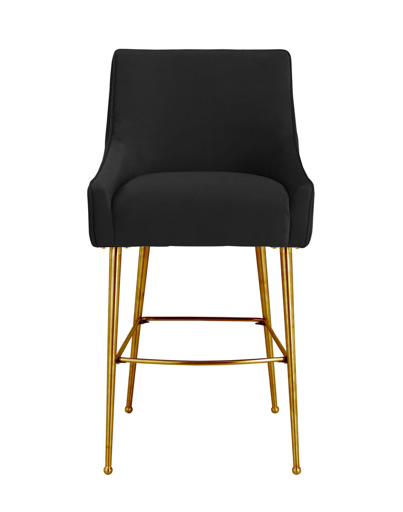 Beatrix - Pleated Velvet Stool - R&R Furniture Gallery (Fountain Valley, CA)