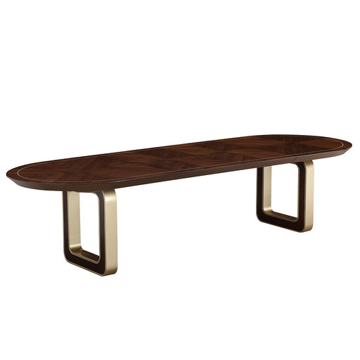 Houston - Oval Dining Table - Walnut - R&R Furniture Gallery (Fountain Valley, CA)