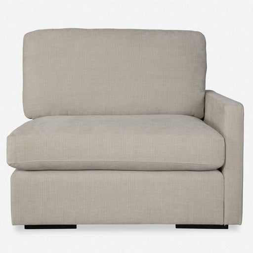 Uttermost Refuge sofa chaise with plush upholstery and sleek design, showcasing a comfortable, modern chaise lounge.