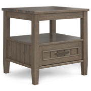 Lev - End Table With Bottom Drawer - Smoky Brown - R&R Furniture Gallery (Fountain Valley, CA)