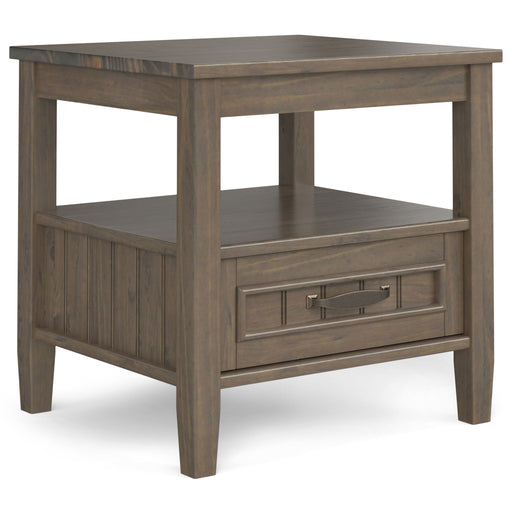 Lev - End Table With Bottom Drawer - Smoky Brown - R&R Furniture Gallery (Fountain Valley, CA)