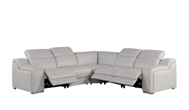 1116 - Power Reclining Italian Leather Sectional - R&R Furniture Gallery (Fountain Valley, CA)